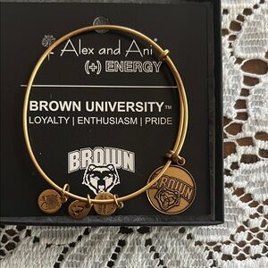 Alex and Ani Brown University Gold Bracelet